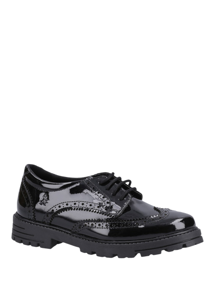 Hush Puppies Kids' Maxine Patent Leather Lace Up Shoes, Black - view 2, Black