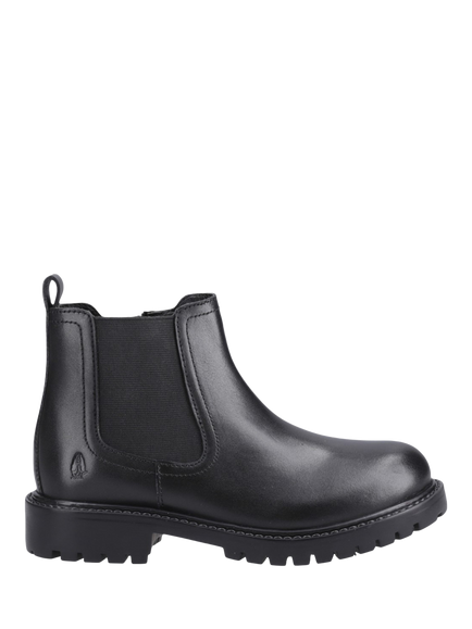 Hush Puppies Kids' Ariella Leather Chelsea Boots, Black, Black
