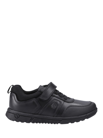 Hush Puppies Kids' Sutton Leather Shoes, Black, Black