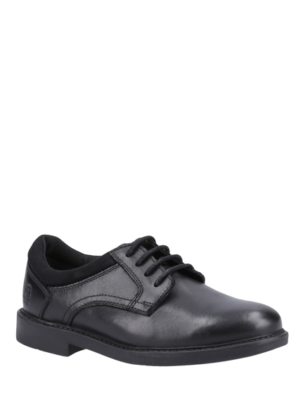 Hush Puppies Kids' Tommy Senior Leather School Shoes, Black - view 2, Black
