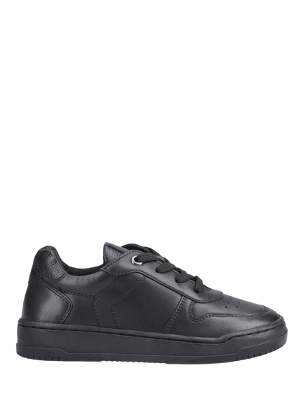 Hush Puppies Kids' Dougie Leather School Shoes, Black, Black