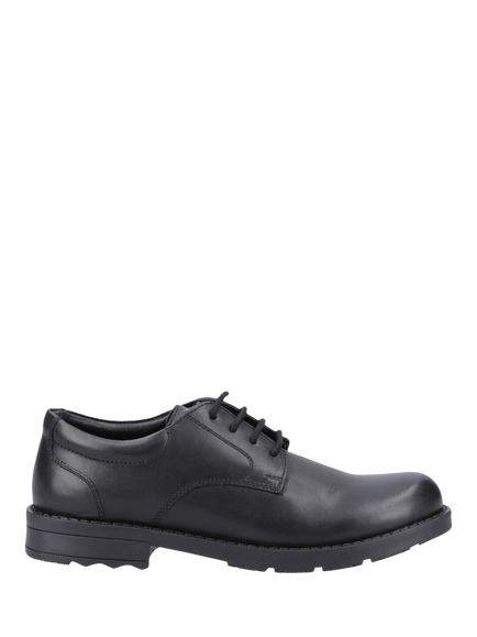 Hush Puppies Kids' Bruno Lace-Up Leather Shoes, Black, Black
