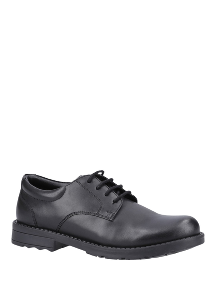 Hush Puppies Kids' Bruno Lace-Up Leather Shoes, Black - view 2, Black