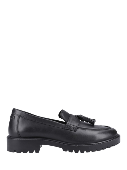 Hush Puppies Kids' Abigail Leather Loafers, Black, Black