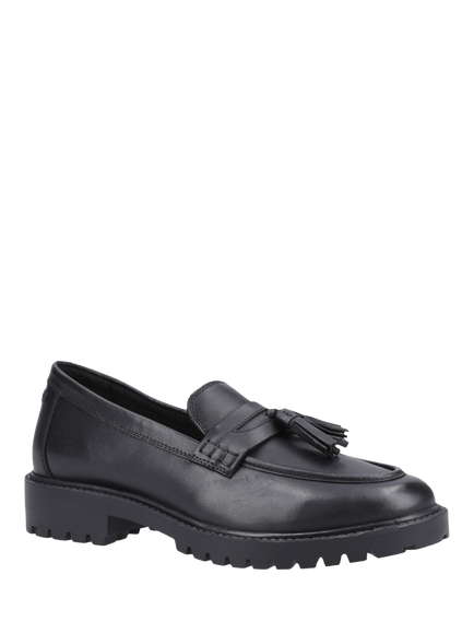 Hush Puppies Kids' Abigail Leather Loafers, Black - view 2, Black