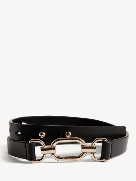 Hobbs Cecelia Leather Belt, Black, Black