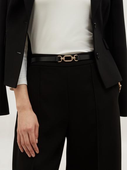 Hobbs Cecelia Leather Belt, Black - view 2, Black