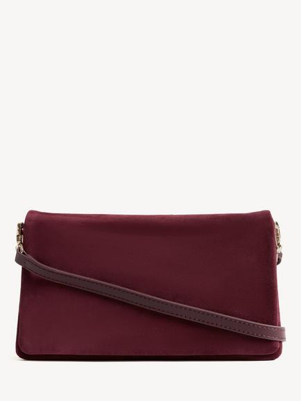 Hobbs Jas Goat Suede Clutch Bag, Purple, Purple