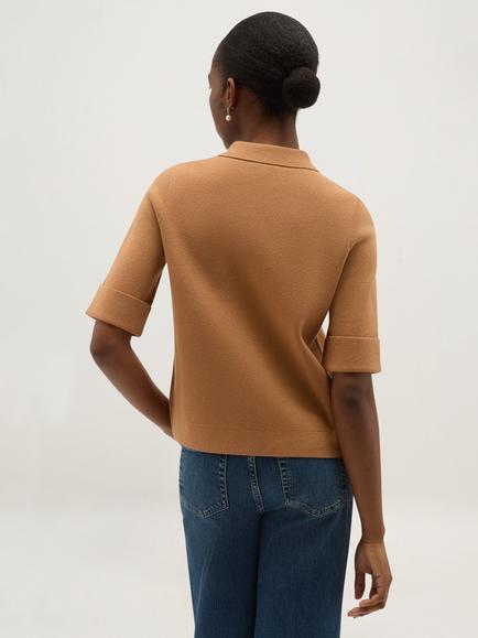 Hobbs Elle Knitted Short Sleeve Jacket, Beige - view 2, Beige