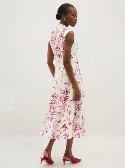 Hobbs Della Floral Shirt Dress, White - view 2, White