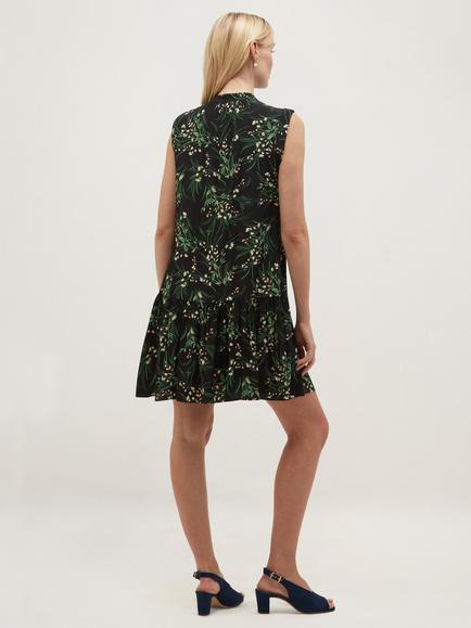 Hobbs Nory Button Front Floral Dress, Navy/Multi - view 2, Navy/Multi
