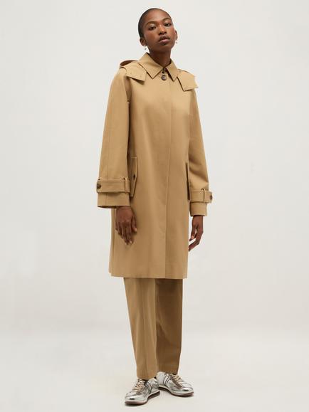 Hobbs Catherine Shower Resistant Hooded Trench Coat, Beige, Beige