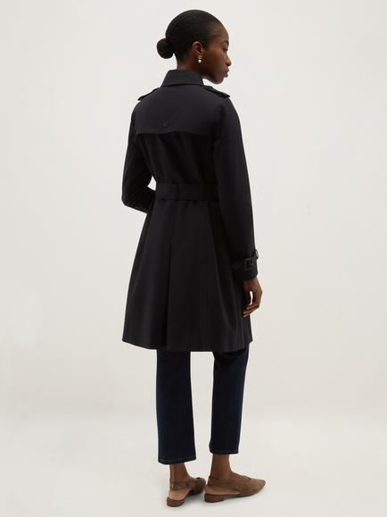 Hobbs Skylar Shower Resistant Double Breasted Trench Coat, Blue - view 2, Blue