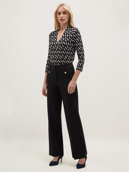Hobbs Clemence Tailored Trousers, Navy, Navy