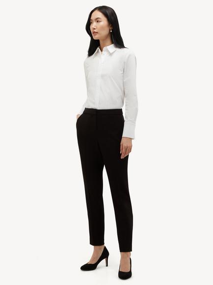 Hobbs Petite Lea Slim Tailored Trousers, Black, Black