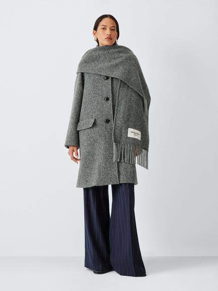Weekend MaxMara Latino Wool Blend Coat, Dark Grey, Dark Grey F Bou