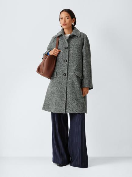 Weekend MaxMara Latino Wool Blend Coat, Dark Grey - view 2, Dark Grey F Bou