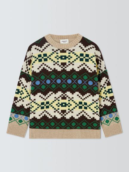 Weekend MaxMara Pavidi Wool Jumper, Green, Green Fancy Design