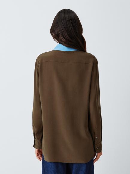 Weekend MaxMara Eccelso Silk Shirt, Brown - view 2, Brown