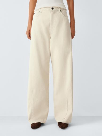 Weekend MaxMara Ordine Mid Rise Straight Leg Jeans, Ivory, Ivory