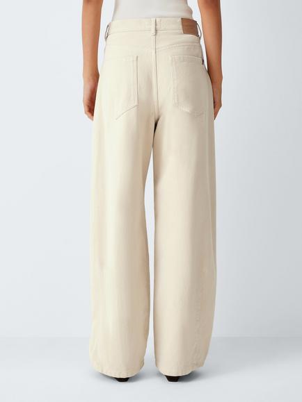 Weekend MaxMara Ordine Mid Rise Straight Leg Jeans, Ivory - view 2, Ivory