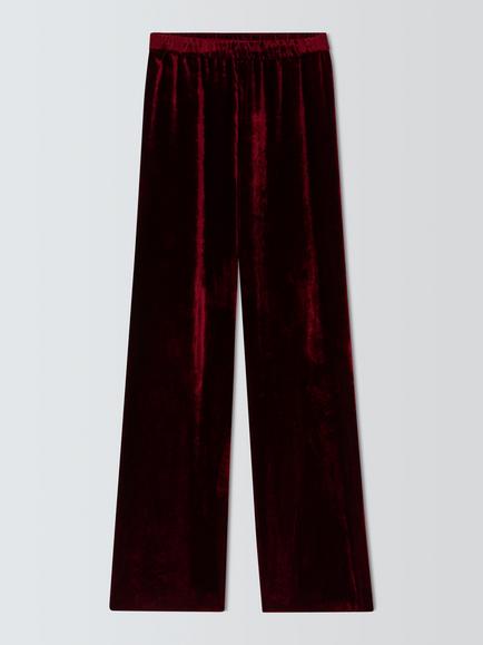 Weekend MaxMara Edro Velvet Joggers, Bordeaux, Bordeaux