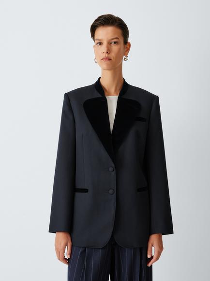 Weekend MaxMara Adagio Single Breasted Wool Blazer, Ultramarine, Ultramarine