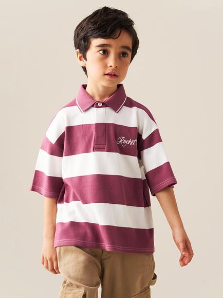 Angel & Rocket Kids' Rudy Rugby Shirt, Burgundy, Burgundy