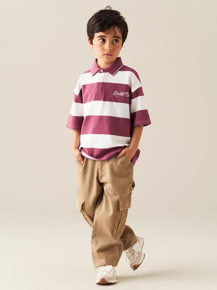 Angel & Rocket Kids' Rudy Rugby Shirt, Burgundy - view 2, Burgundy