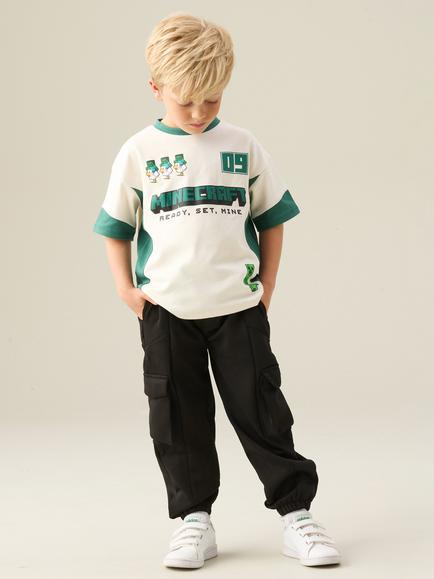 Angel & Rocket Kids' Frank Cotton Rich Mix Panelled Cuffed Joggers, Black - view 2, Black
