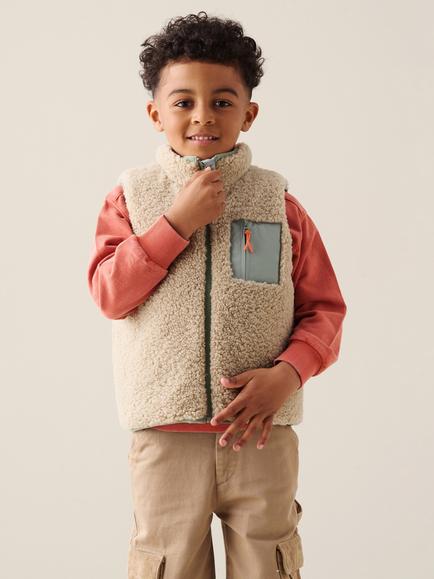 Angel & Rocket Kids' Ryder Reversible Gilet, Green - view 2, Green