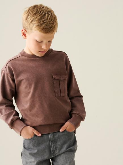 Angel & Rocket Kids' Enzo Sweatshirt, Chocolate, Chocolate