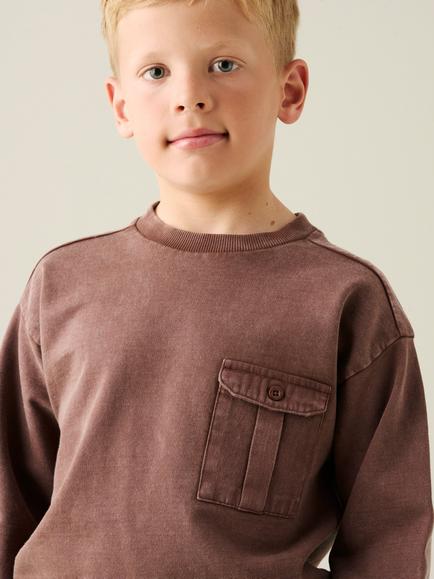 Angel & Rocket Kids' Enzo Sweatshirt, Chocolate - view 2, Chocolate