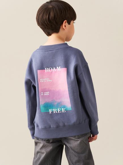 Angel & Rocket Kids' Kaiden Cotton Blend Sweatshirt, Blue - view 2, Blue