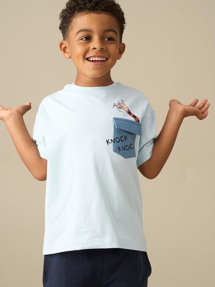 Angel & Rocket x Beano Kids' Short Sleeve T-Shirt, Blue - view 2, Blue
