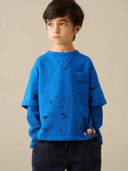 Angel & Rocket x Beano Kids' Double Layer Sweatshirt, Blue, Blue