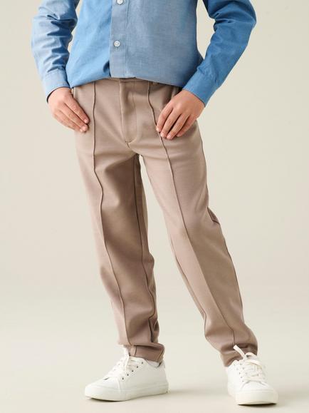 Angel & Rocket Kids' Luka Cotton Blend Jersey Trousers, Taupe, Taupe