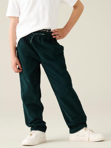 Angel & Rocket Kids' Luke Corduroy Trousers, Teal, Teal