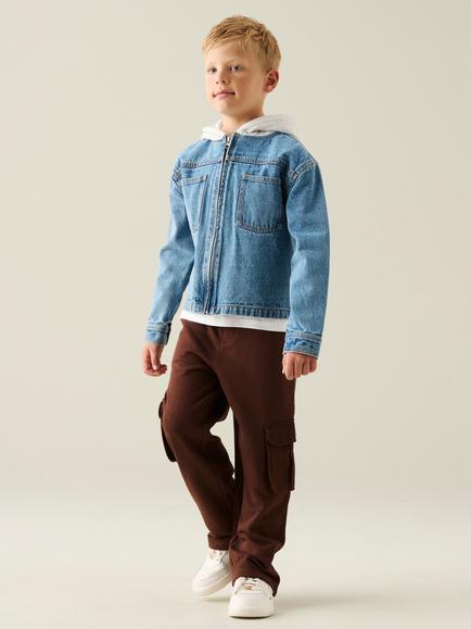 Angel & Rocket Kids' Rae Wide Leg Cargo Joggers, Chocolate - view 2, Chocolate