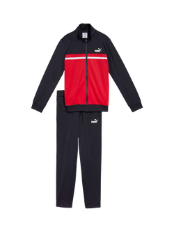 PUMA Kids' Colourblocked Tracksuit, New Navy/Red
