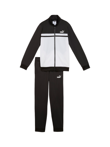 PUMA Kids' Colourblocked Tracksuit, Puma Black/White