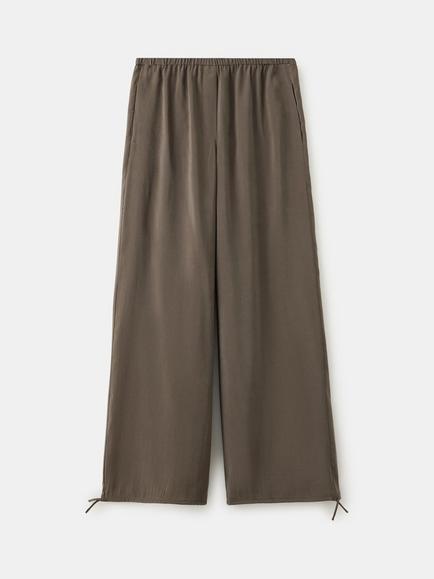 Mango Wide Leg Trousers, Chocolate, Chocolate