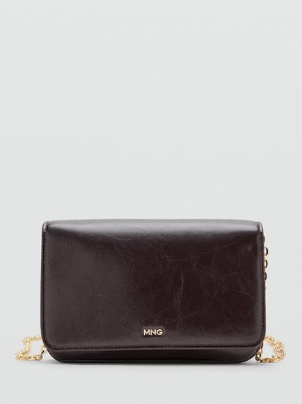 Mango Chain Strap Crossbody Bag, Bordeaux, Bordeaux