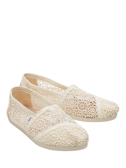 TOMS Alpargata Moroccan Crochet Espadrille Shoes, Natural - view 2, Natural