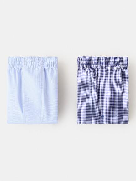 Mango Cotton Boxers, Pack of 2, Blue, Blue