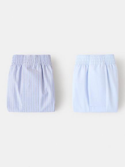 Mango Cotton Boxer Shorts, Pack of 2, Sky Blue, Sky Blue