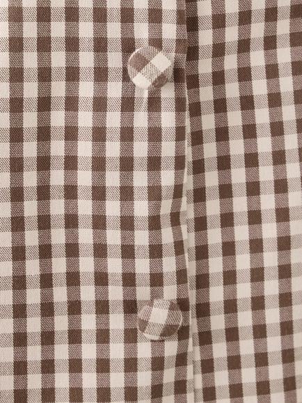 Mango Check Crop Top, Brown - view 2, Brown