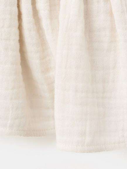 Mango Cotton Scallop Embroidered Bardot Top, Raw - view 2, Raw