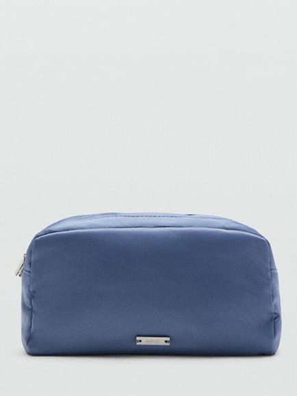 Mango Double Zip Make Up Bag, Blue