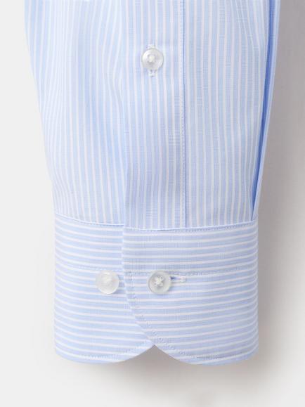 Mango Cotton Slim Fit Long Sleeve Shirt, Blue - view 2, Blue